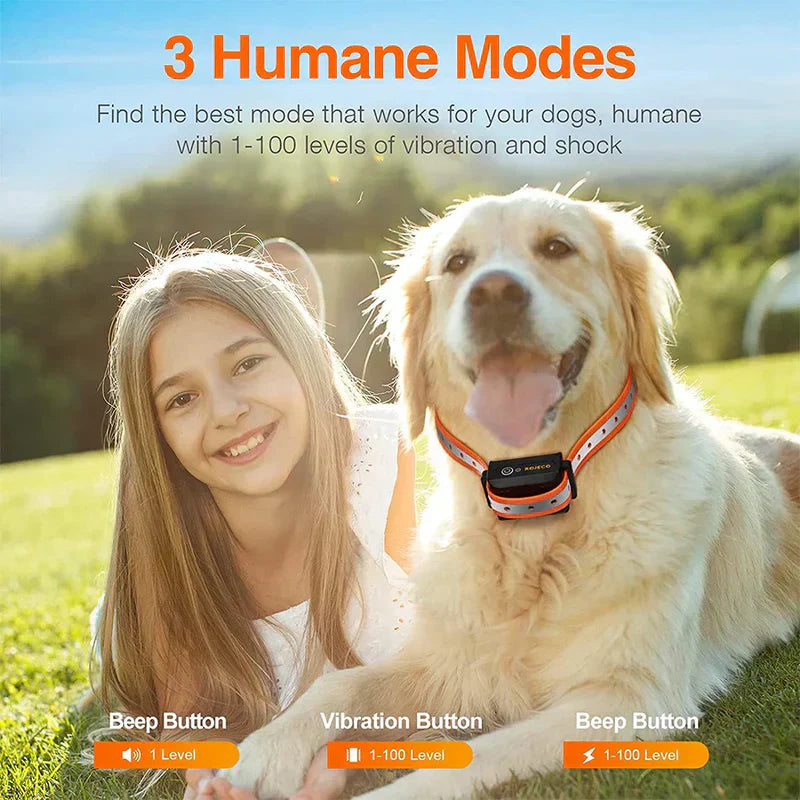 Remote-Controlled Dog Collar with Vibration and Sound Alerts