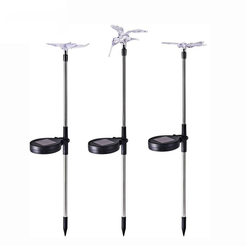 Solar Garden Lights - Colorful Dragonfly, Butterfly, and Bird Designs