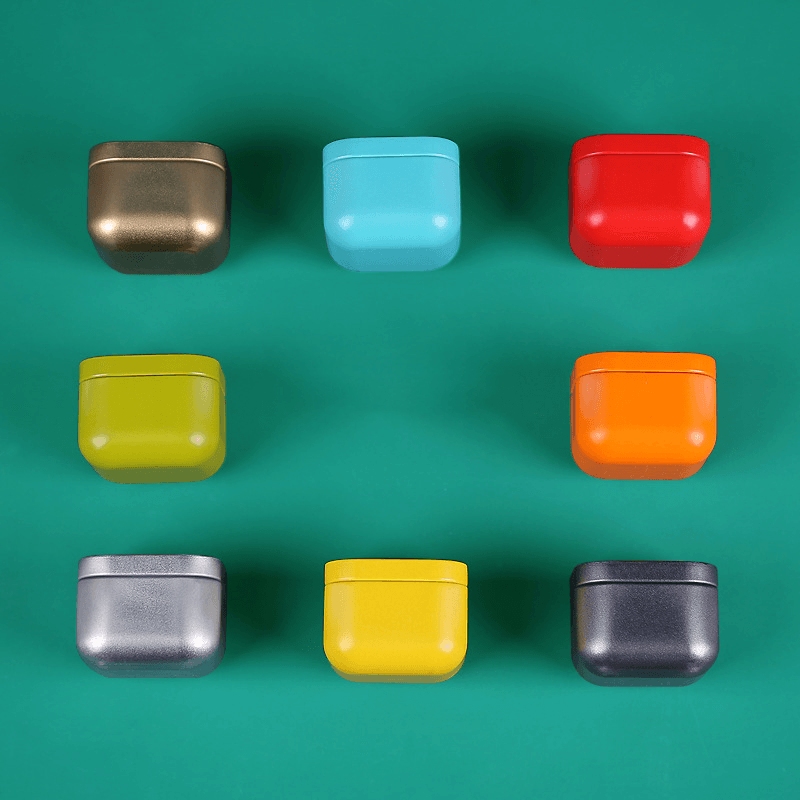 Colorful Metal Storage Box for Tea, Candy, and Pills