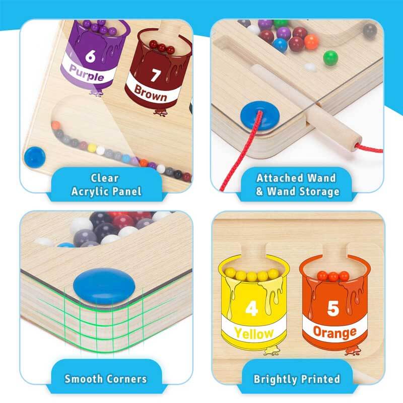 Magnetic Color Learning Maze Toy for Kids