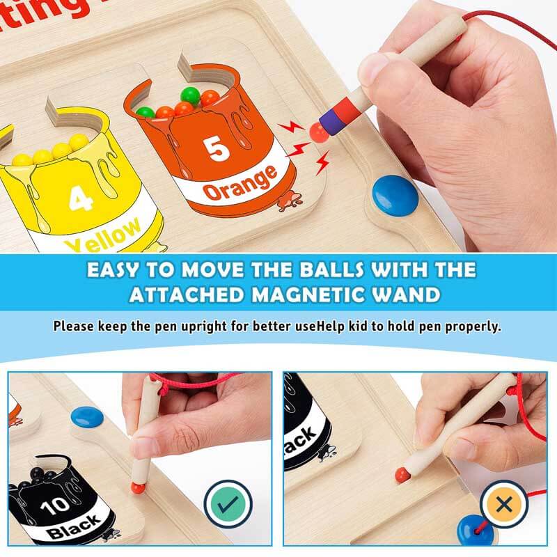 Magnetic Color Learning Maze Toy for Kids