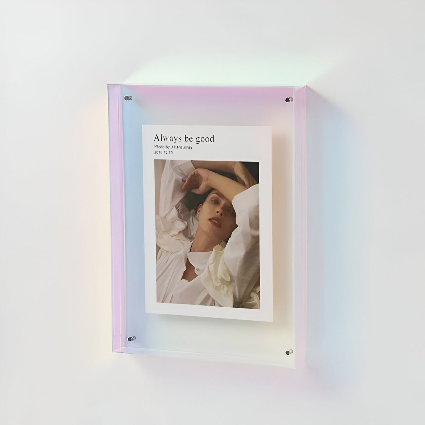 Transparent Acrylic Photo Frame in Modern Minimalist Design