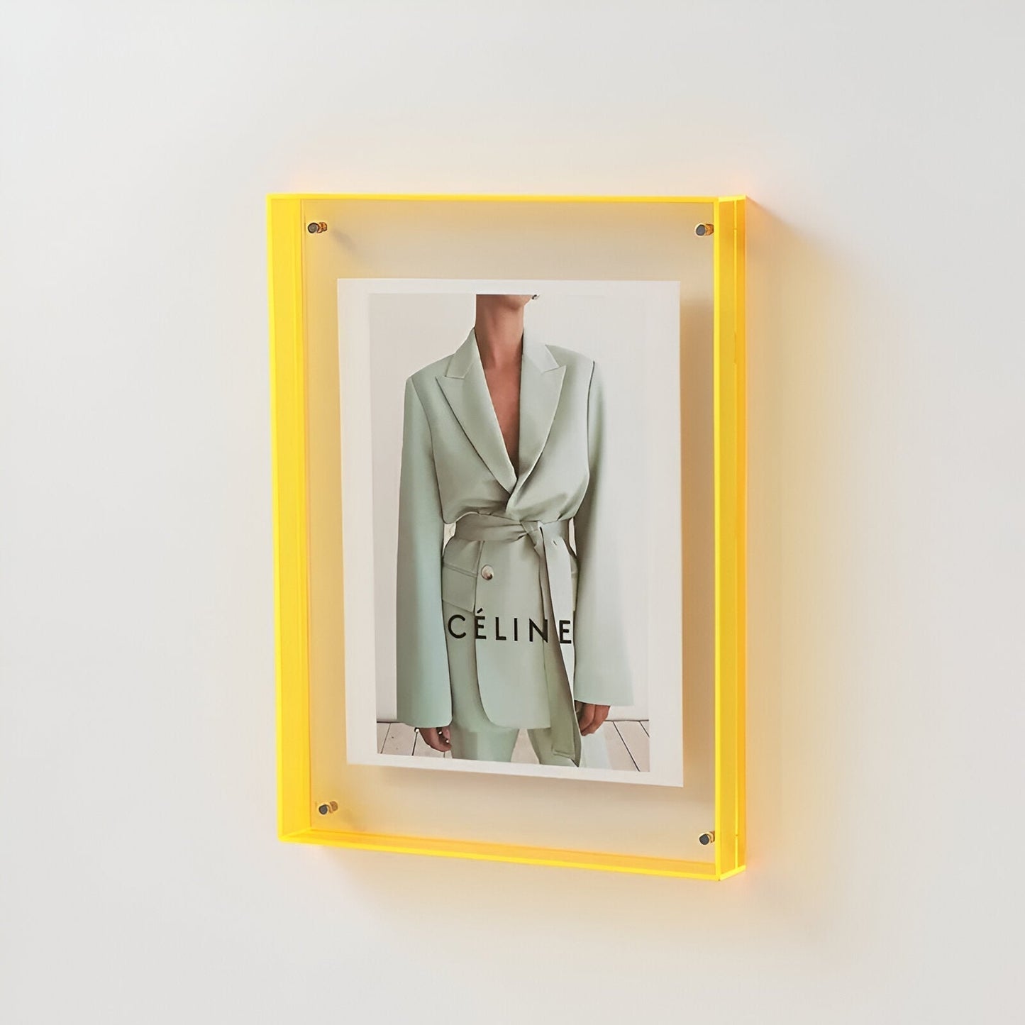 Colorful Transparent Acrylic Photo Frame in Modern Minimalist Style