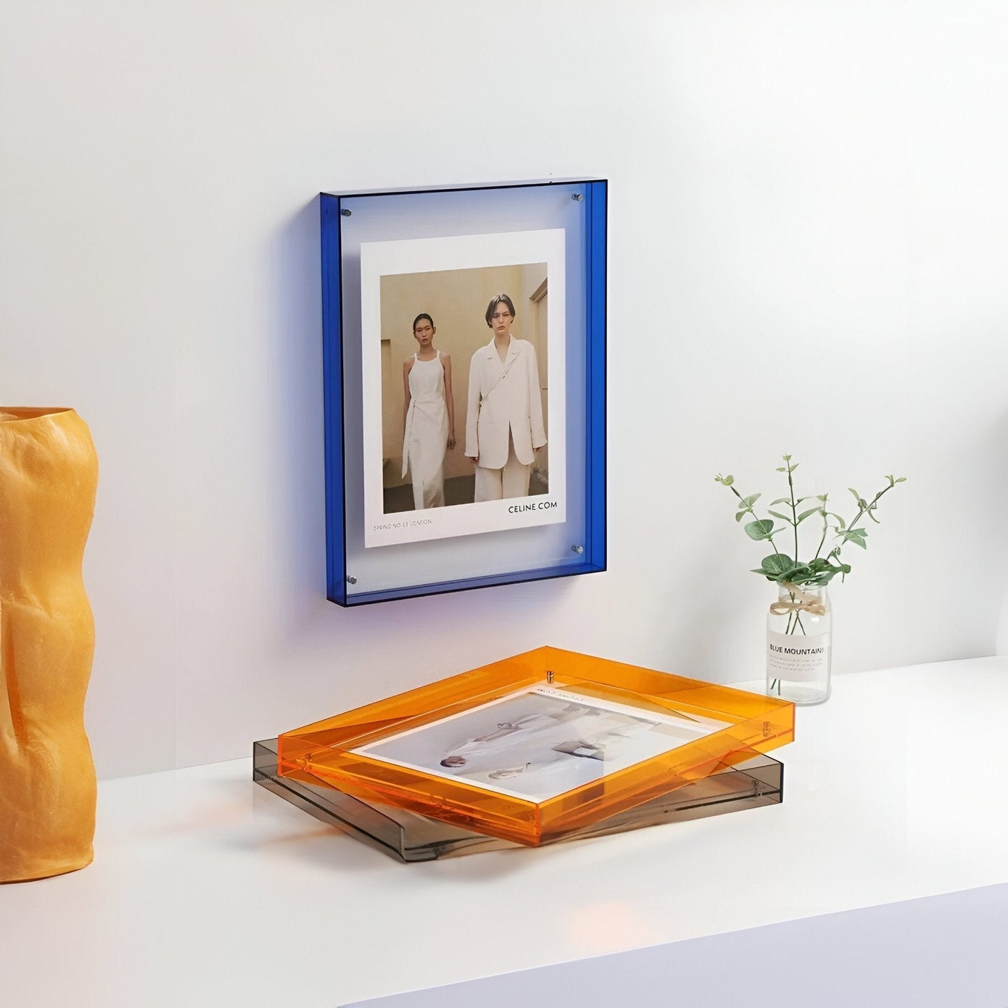 Transparent Acrylic Photo Frame in Modern Minimalist Design