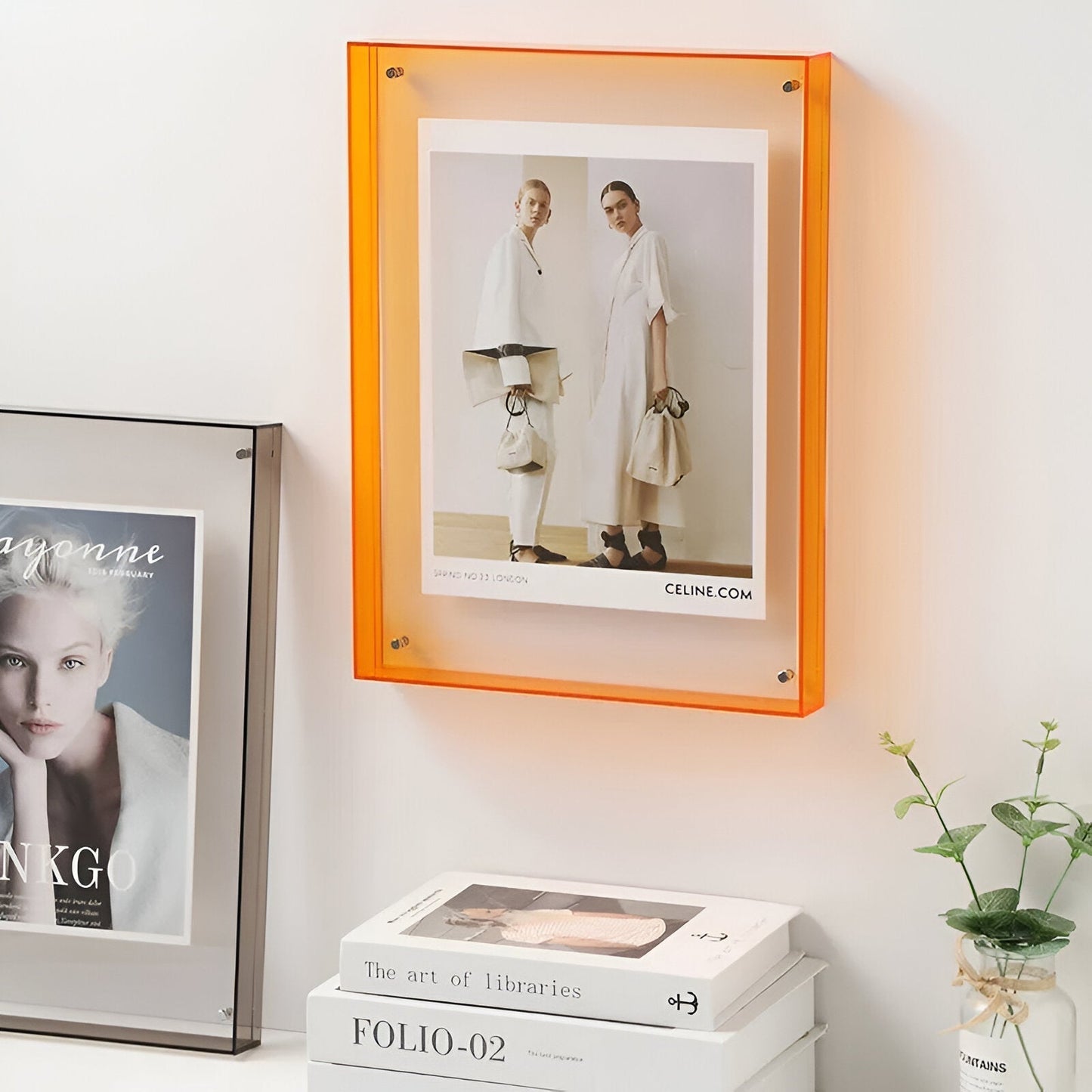 Transparent Acrylic Photo Frame in Modern Minimalist Design