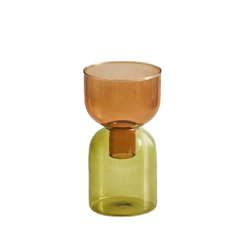 Colorful Glass Bottletop Mini Vases for Hydroponics