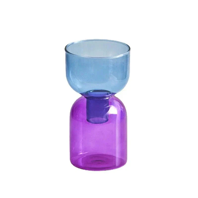 Colorful Glass Bottletop Mini Vases for Hydroponics