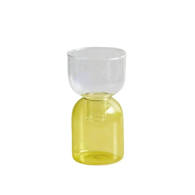Colorful Glass Bottletop Mini Vases for Hydroponics