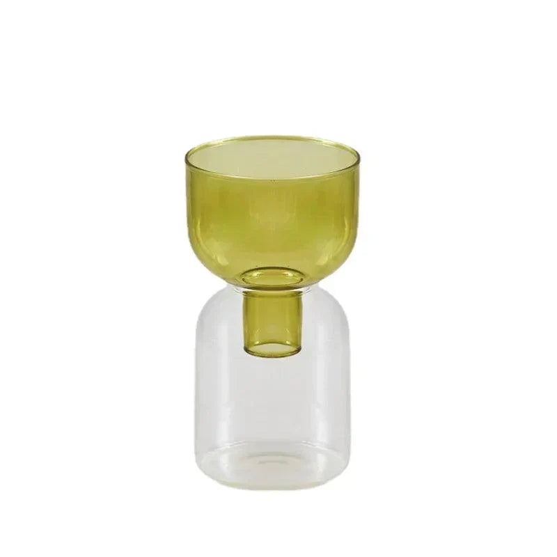 Colorful Glass Bottletop Mini Vases for Hydroponics