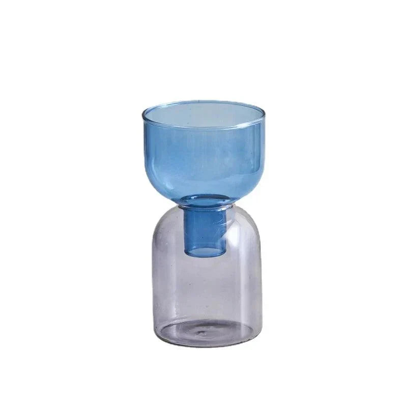 Colorful Glass Bottletop Mini Vases for Hydroponics