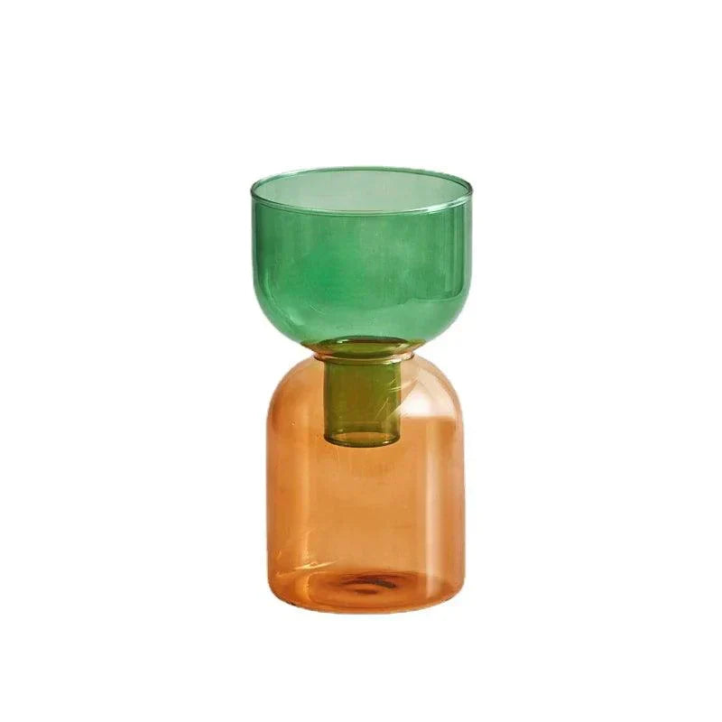 Colorful Glass Bottletop Mini Vases for Hydroponics