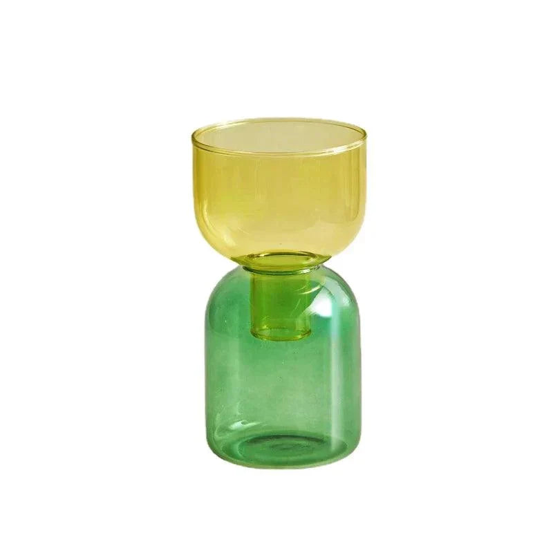 Colorful Glass Bottletop Mini Vases for Hydroponics