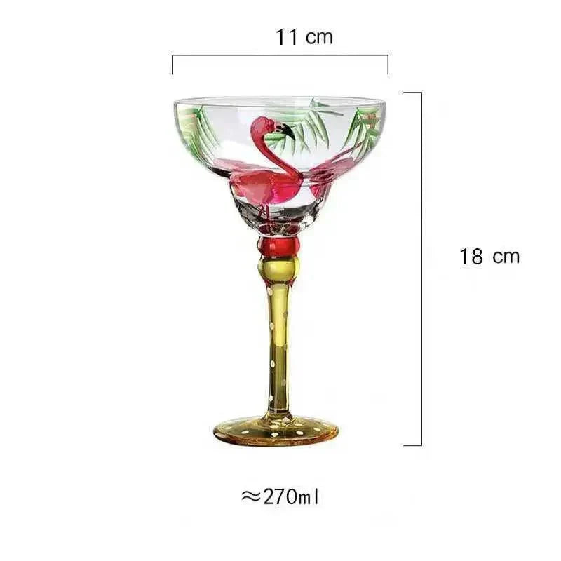 Colorful Lead-Free Glass Margarita Cocktail Glass