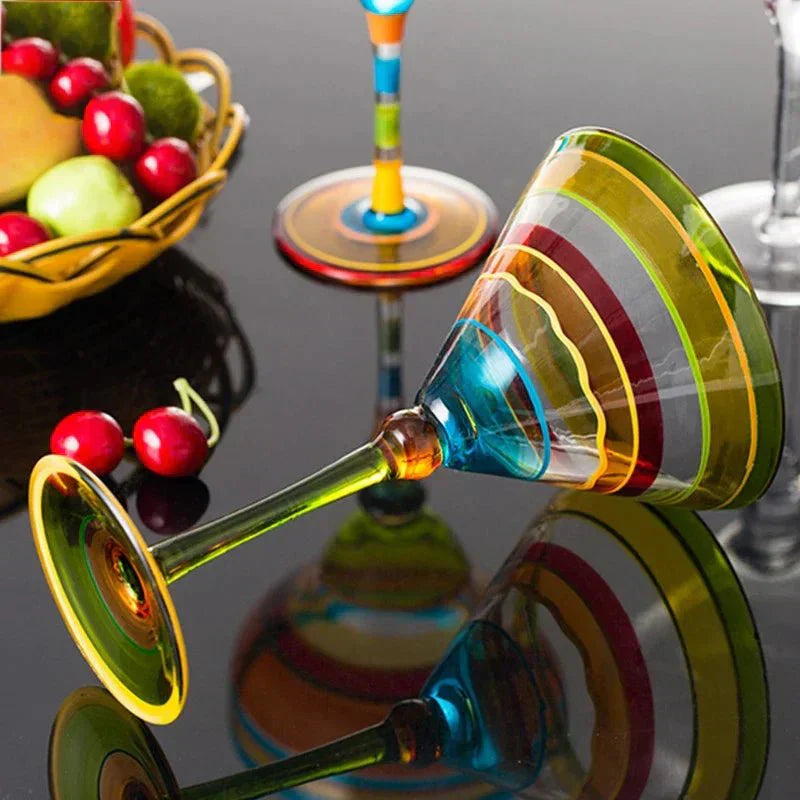 Colorful Lead-Free Margarita Cocktail Glass 7.1 Inch