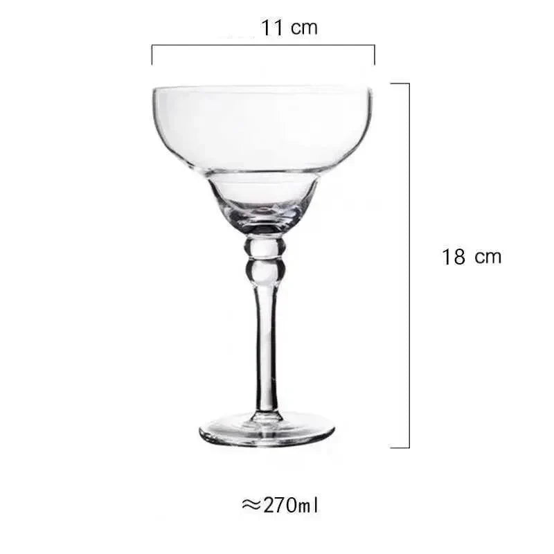 Colorful Lead-Free Glass Margarita Cocktail Glass