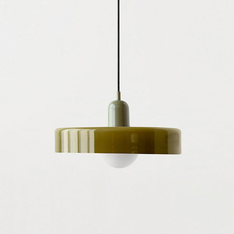 Stained Glass Pendant Lamp in Bauhaus Style