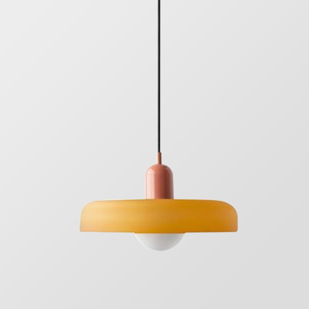 Stained Glass Pendant Lamp in Bauhaus Style