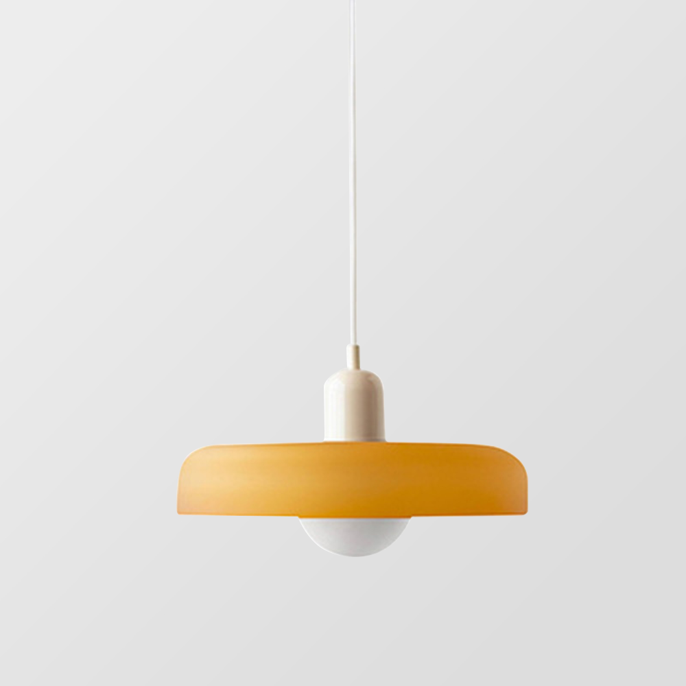 Stained Glass Pendant Lamp in Bauhaus Style