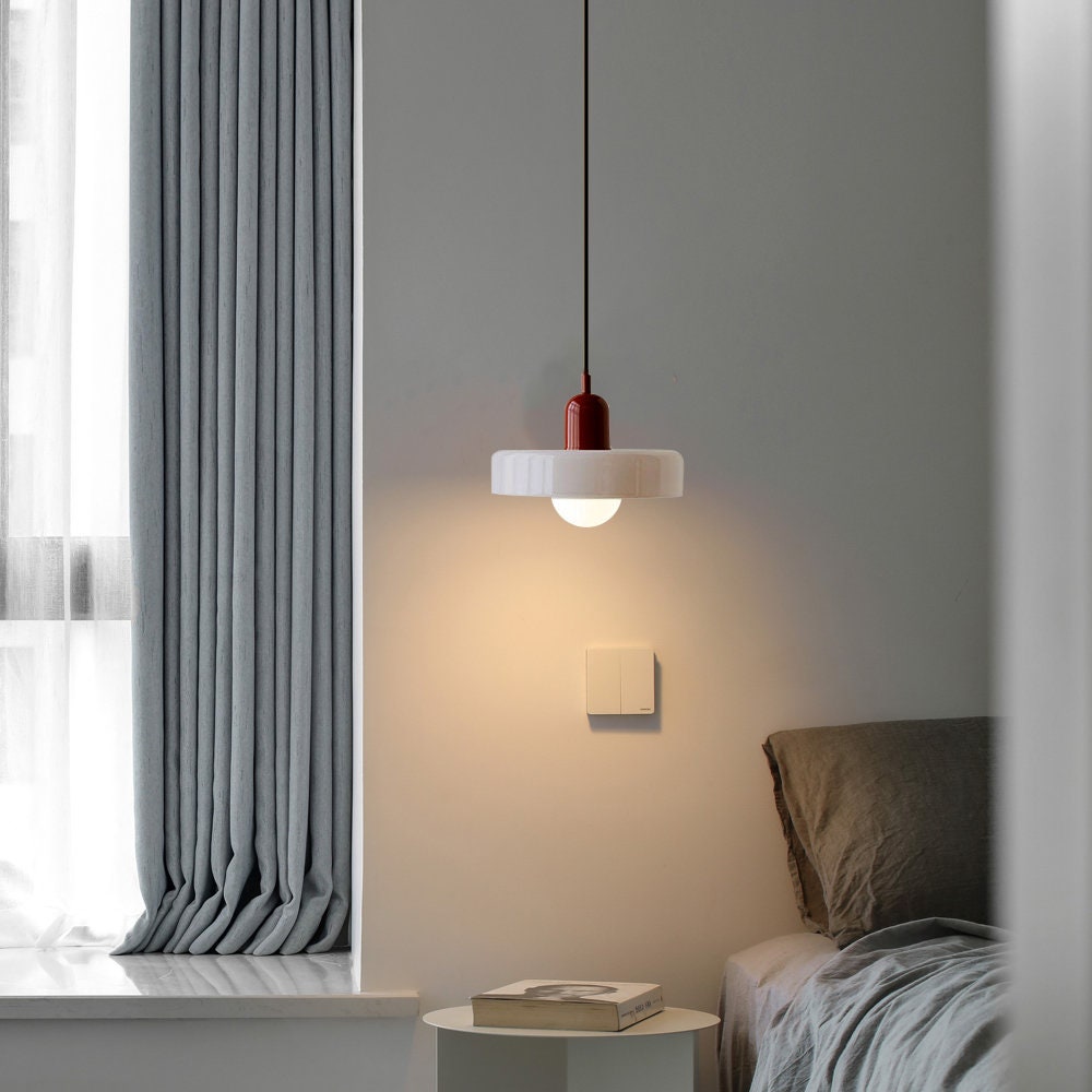 Stained Glass Pendant Lamp in Bauhaus Style