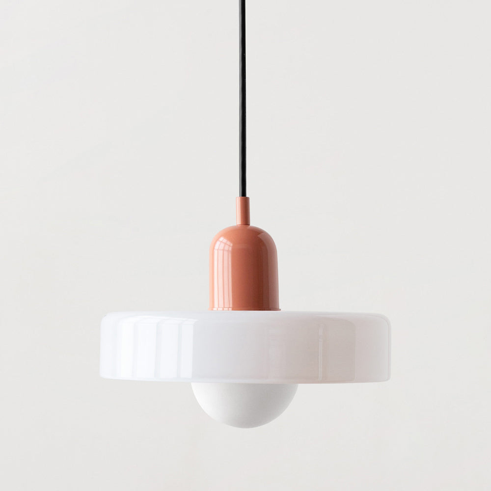 Stained Glass Pendant Lamp in Bauhaus Style