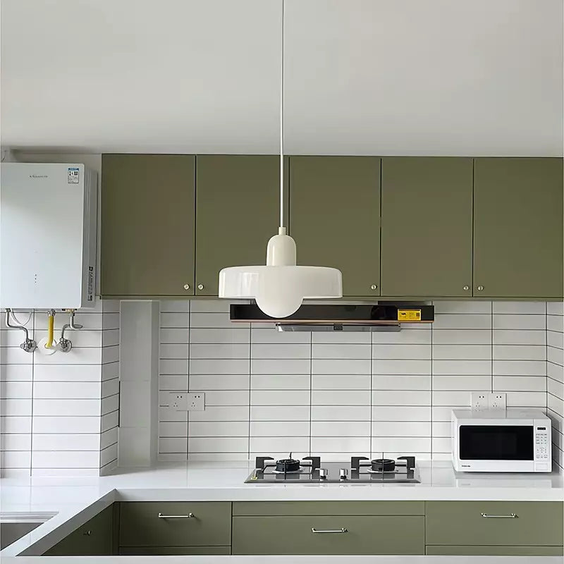 Stained Glass Pendant Lamp in Bauhaus Style