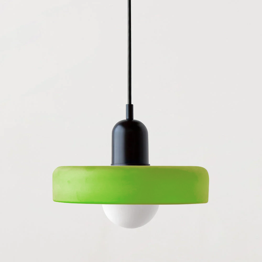 Stained Glass Pendant Lamp in Bauhaus Style