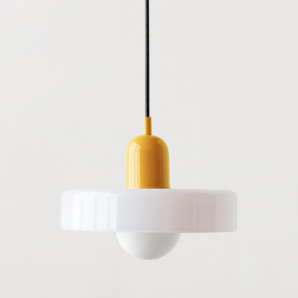 Stained Glass Pendant Lamp in Bauhaus Style