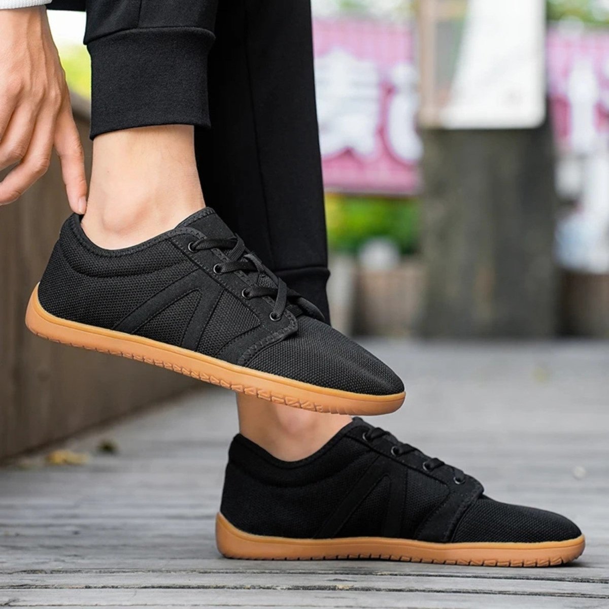 Men's Breathable Barefoot Shoes with Wide Toe Box