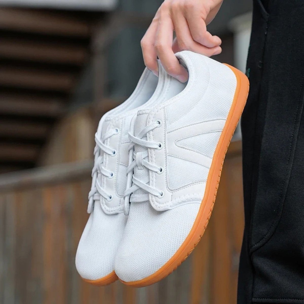 Men's Breathable Barefoot Shoes with Wide Toe Box