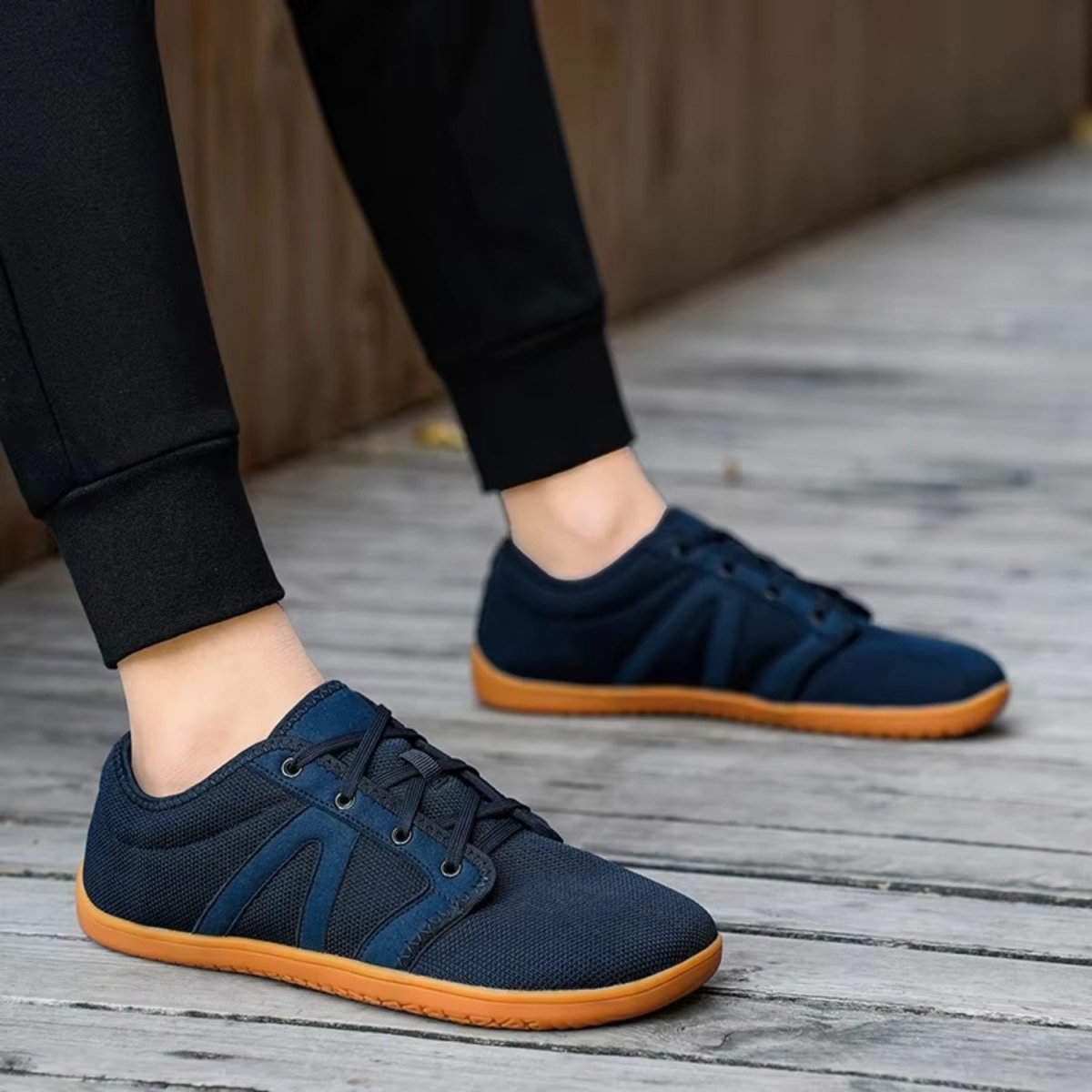 Men's Breathable Barefoot Shoes with Wide Toe Box
