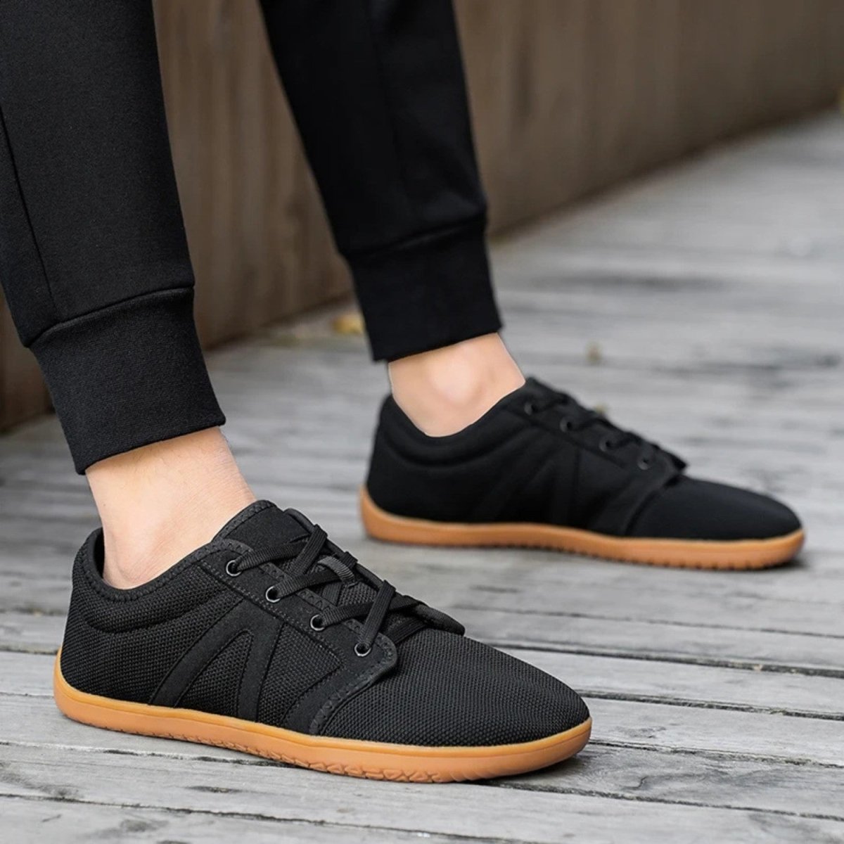 Men's Breathable Barefoot Shoes with Wide Toe Box
