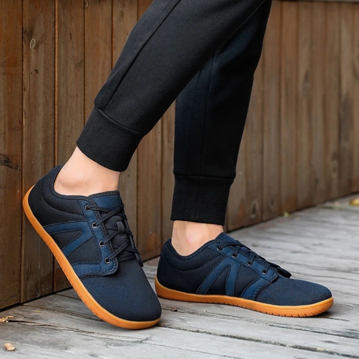 Men's Breathable Barefoot Shoes with Wide Toe Box