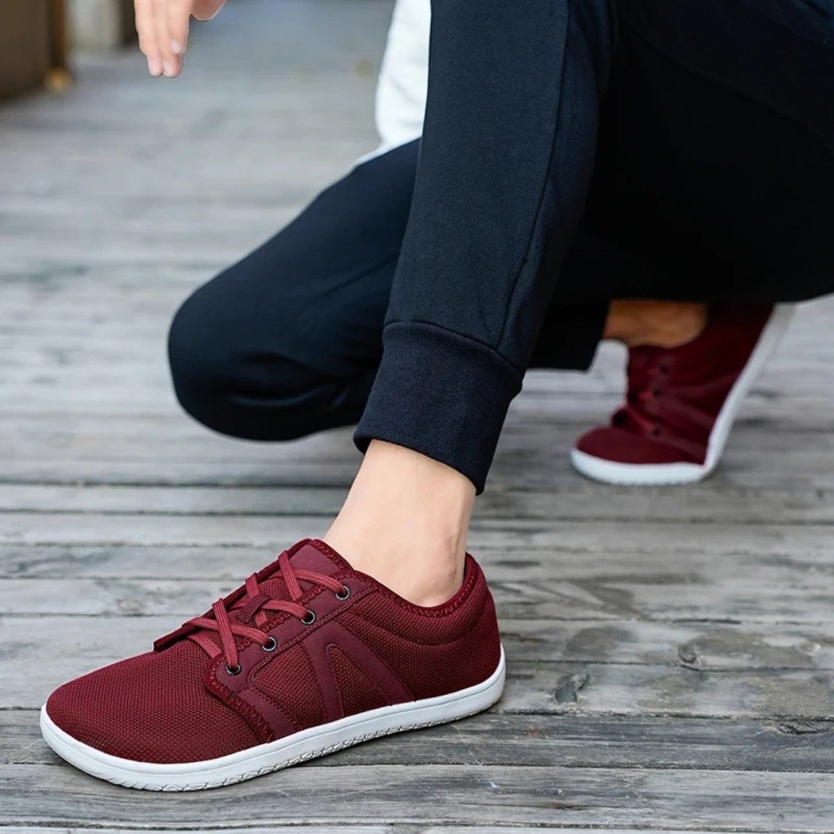 Men's Breathable Barefoot Shoes with Wide Toe Box