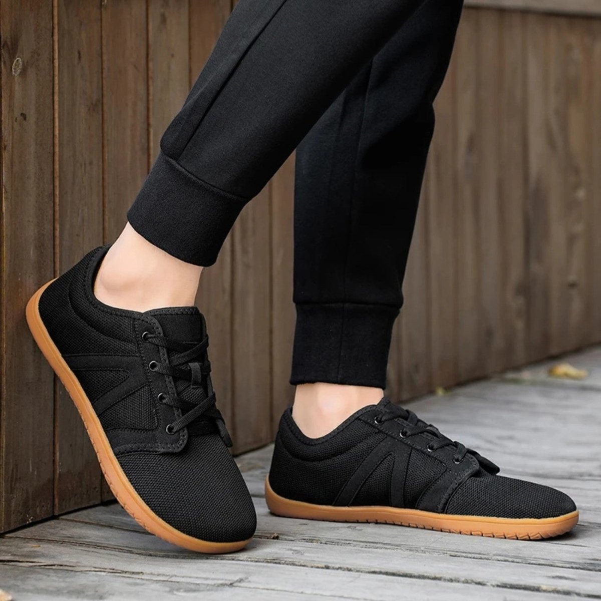 Men's Breathable Barefoot Shoes with Wide Toe Box