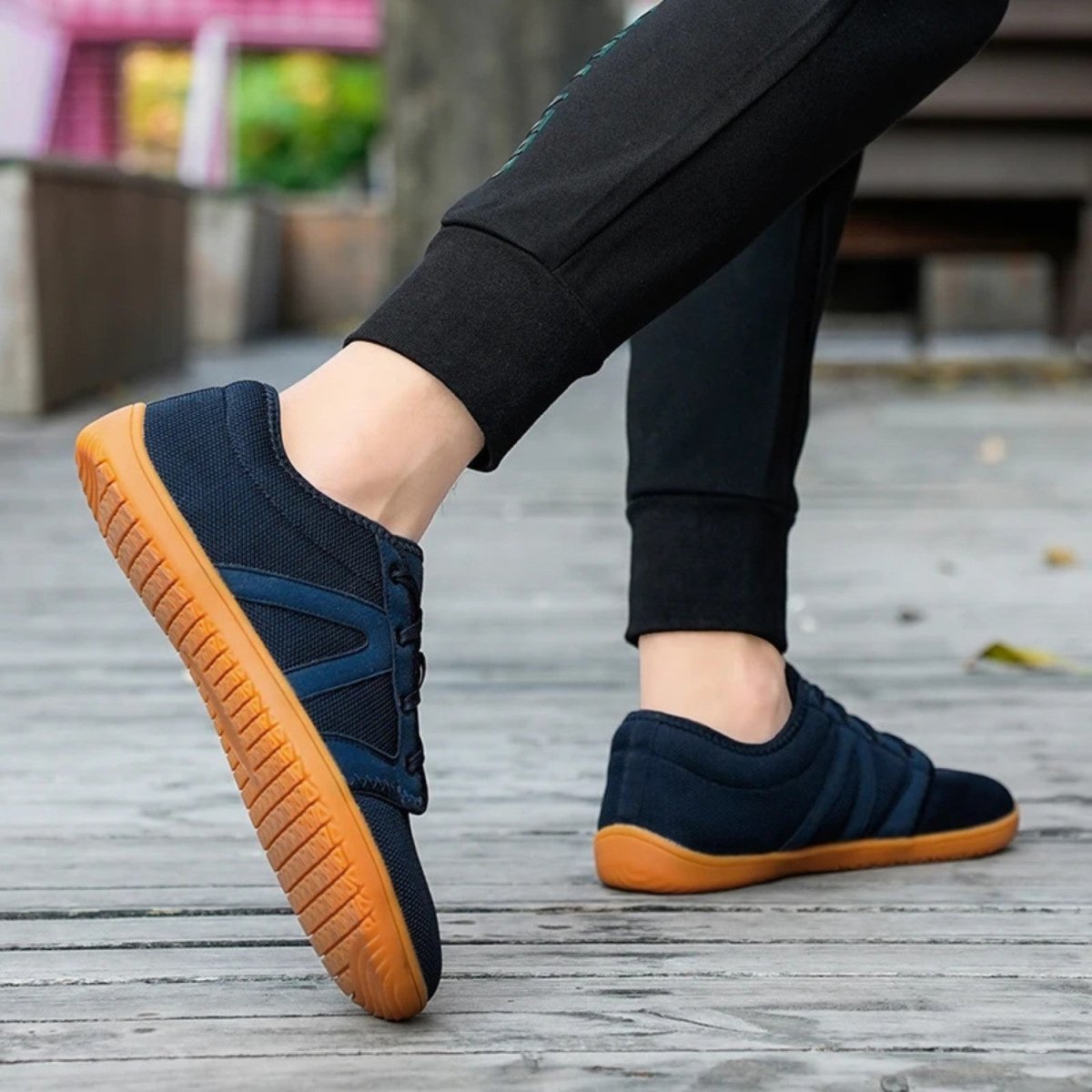 Men's Breathable Barefoot Shoes with Wide Toe Box