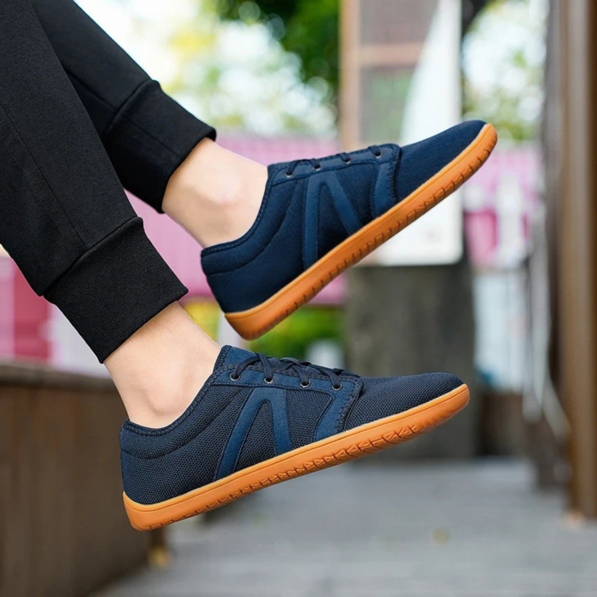 Men's Breathable Barefoot Shoes with Wide Toe Box