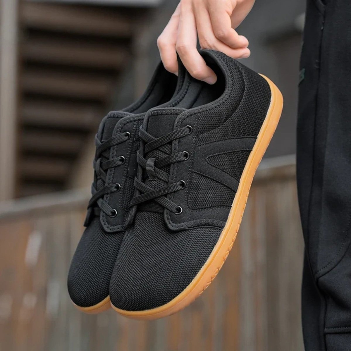 Men's Breathable Barefoot Shoes with Wide Toe Box
