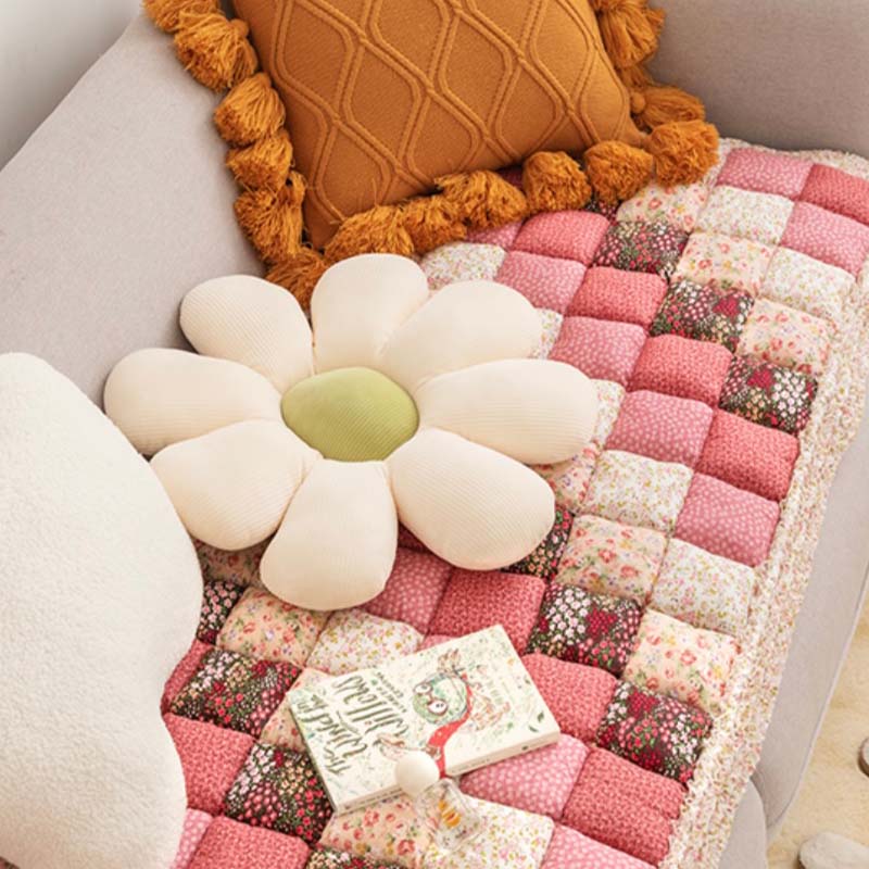 Premium Polypropylene-Cotton Sofa Cover with Anti-Slip Base