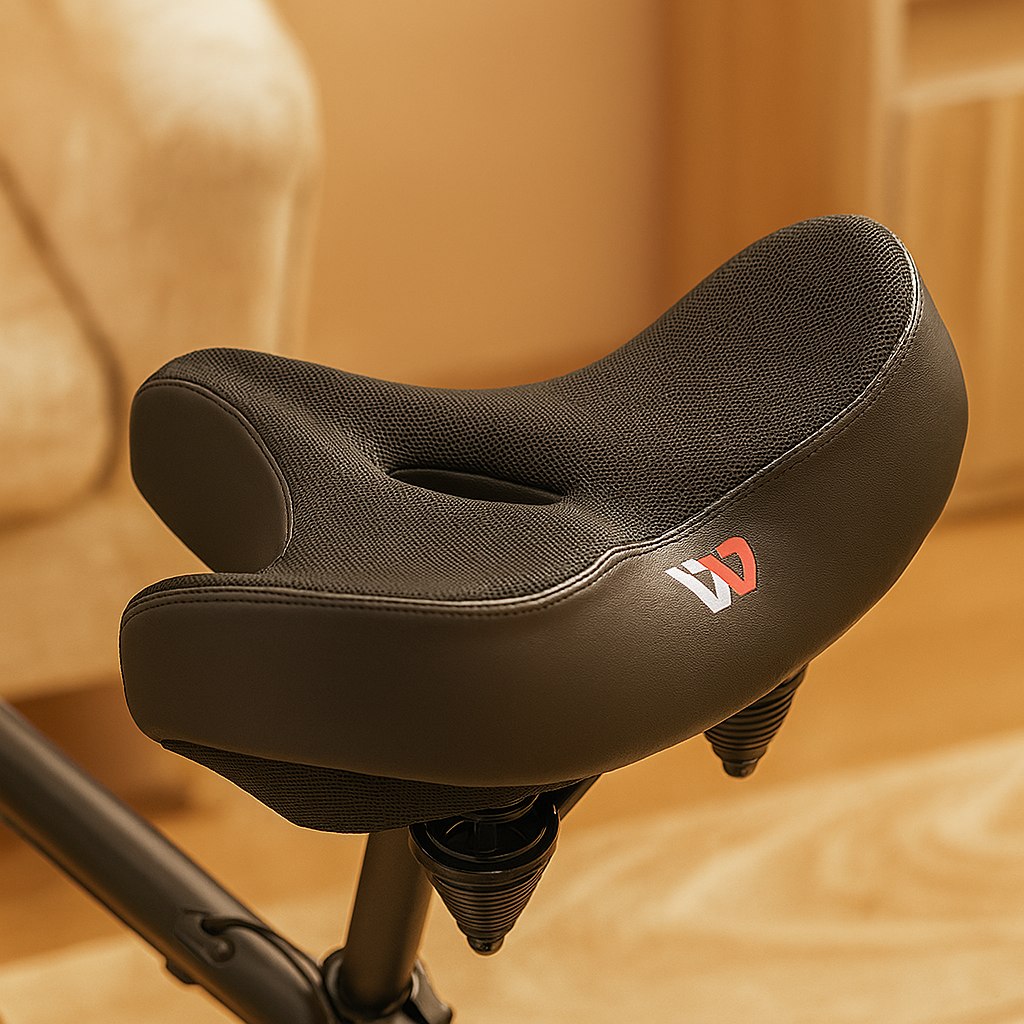 Ergonomic Bicycle Seat with Pressure Relief and Ventilation Channel