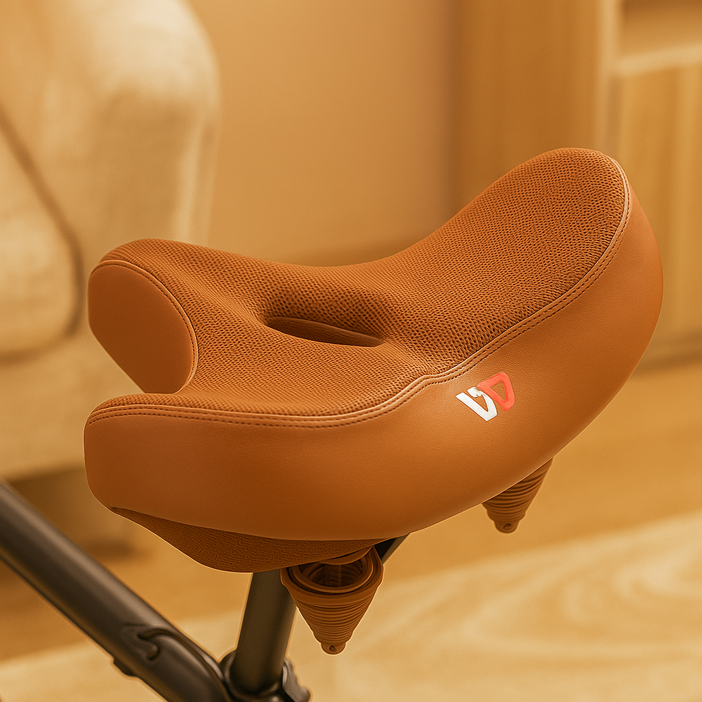 Ergonomic Bicycle Seat with Pressure Relief and Ventilation Channel