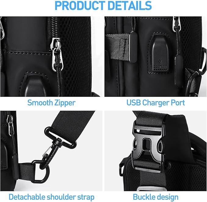 Lightweight Compact Crossbody Sling Backpack