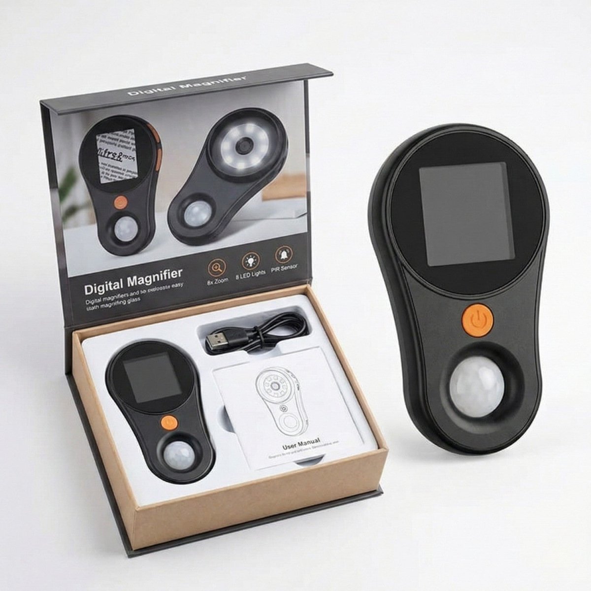 500x Digital Magnifying Glass with Camera and PC Compatibility