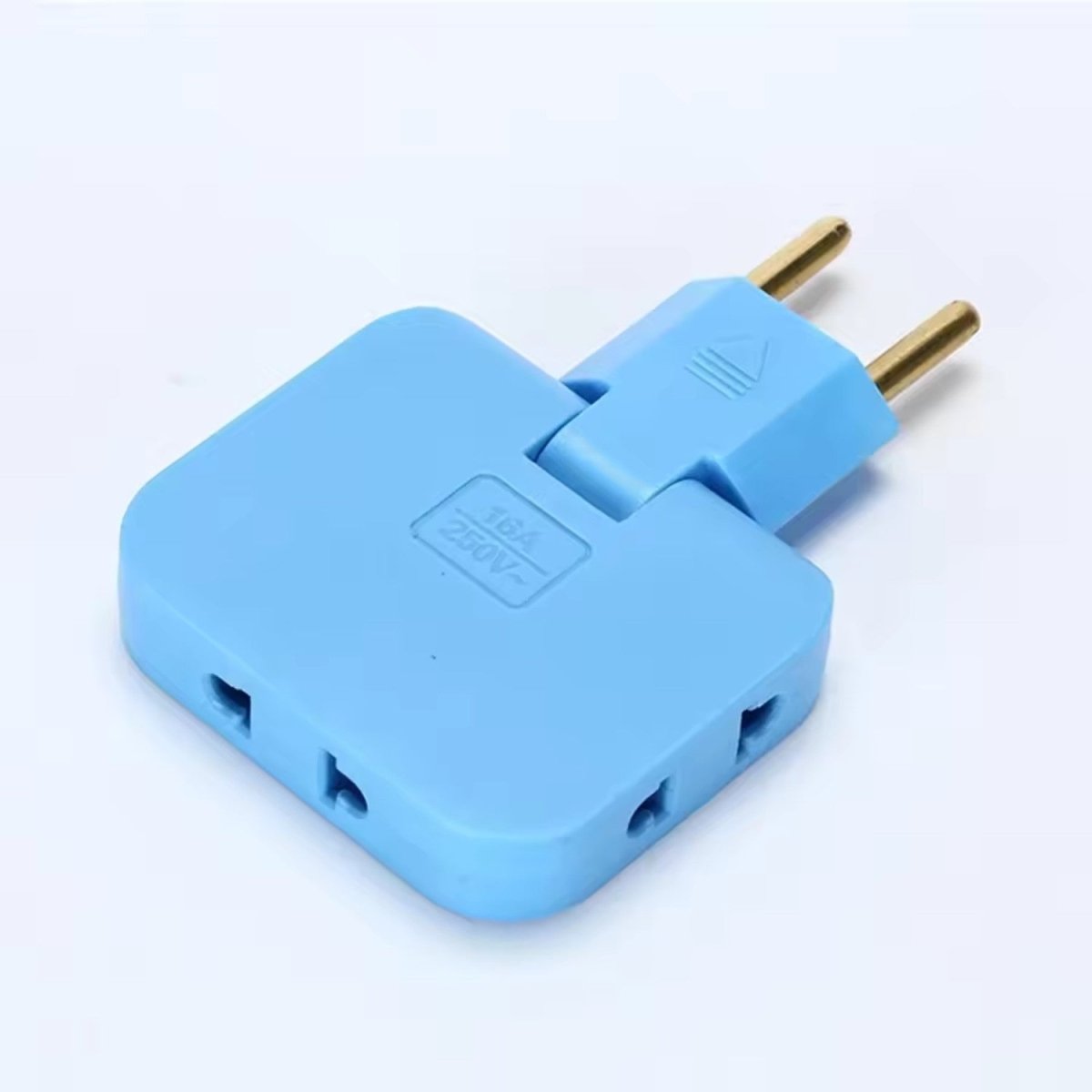 Slim Compact Universal Power Strip with 180° Rotating Head and 3 Outlets