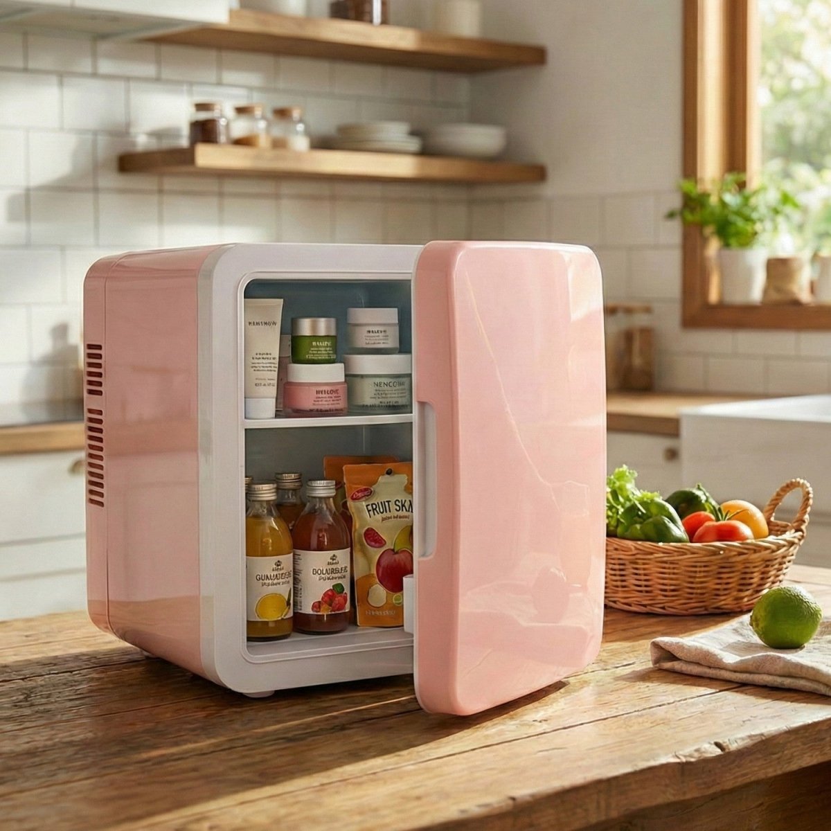 USB Mini Fridge with Freezer Compartment for Desk and Travel