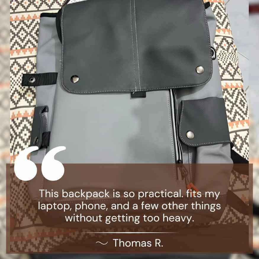 Compact Waterproof Travel Backpack with USB Charging Port