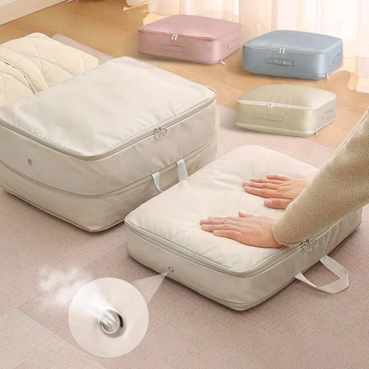 Compression Storage Bags with Reinforced Handles for Space-Saving Organization