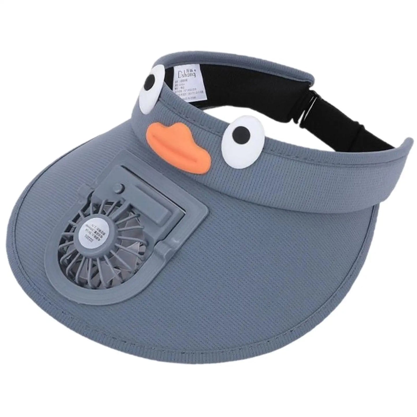 Children's Sun Visor Hat with Cooling Fan