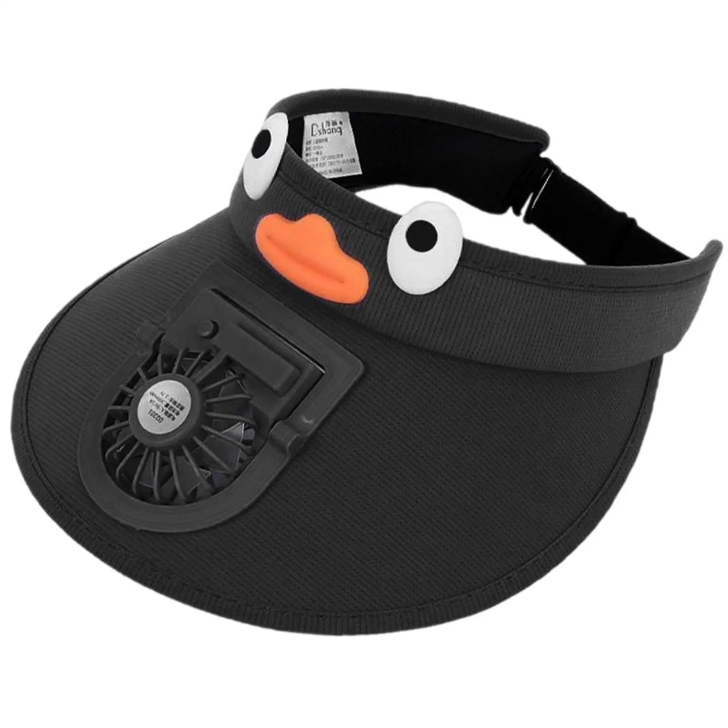Children's Sun Visor Hat with Cooling Fan