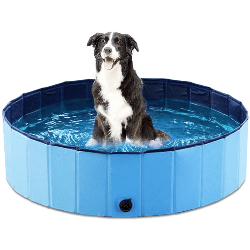 Portable Foldable Dog Pool - 31.5 Inch Cooling Mat for Small to Medium Dogs