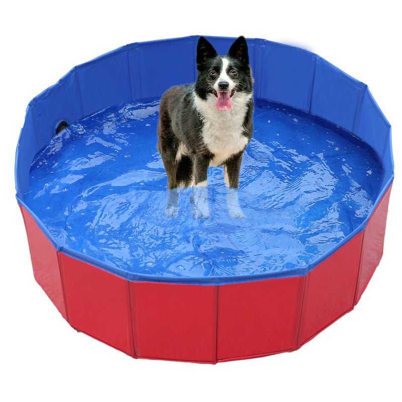 Portable Foldable Dog Pool - 31.5 Inch Cooling Mat for Small to Medium Dogs